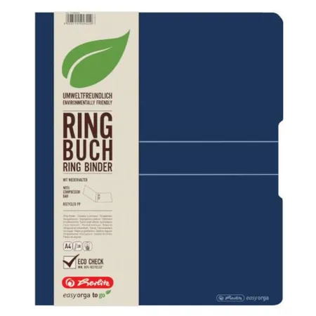 Herlitz easy orga to go Ringbuch Recycling PP A4 2 Ringe 25mm dunkelblau