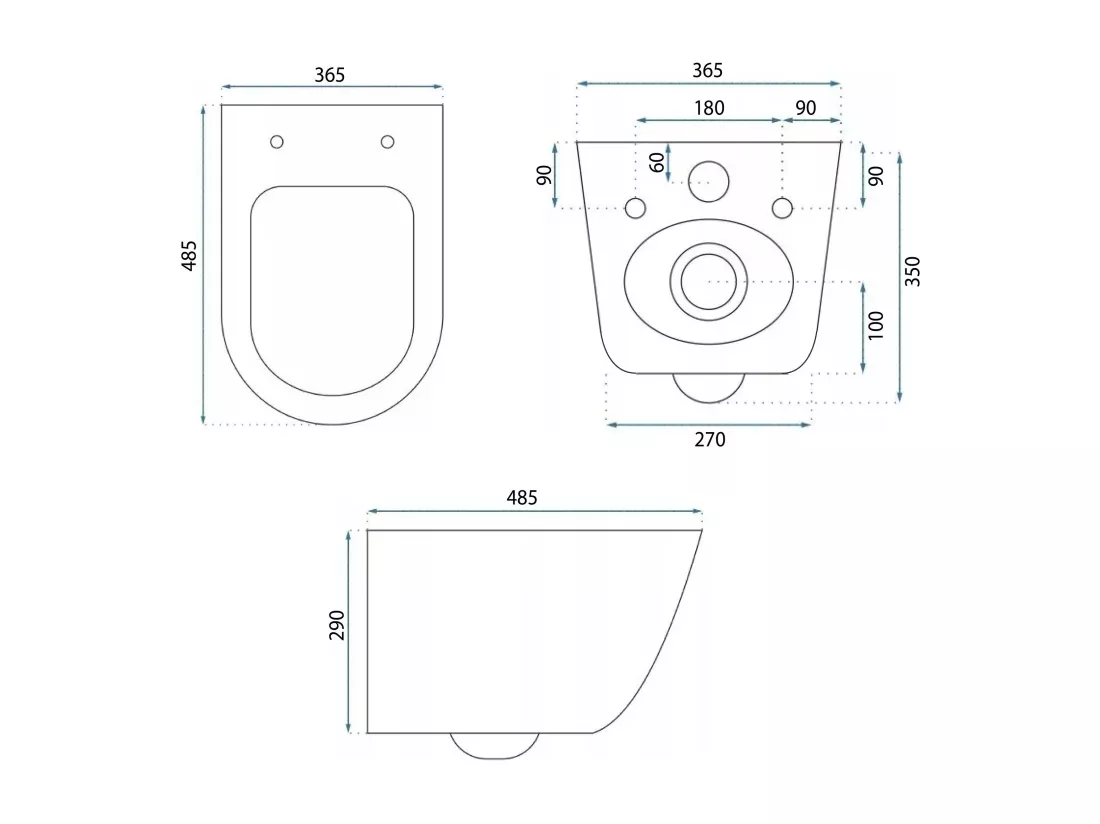 Cuvette Wc Suspendue Rea Carlo Mini Tornado Pro/Duroplast/Flat/Zm White