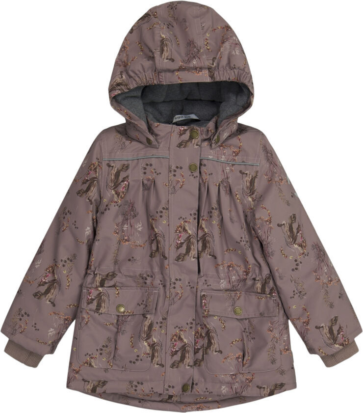 Mikk-Line Polyester Girls Jacket - Aop Floral Twilight mauve