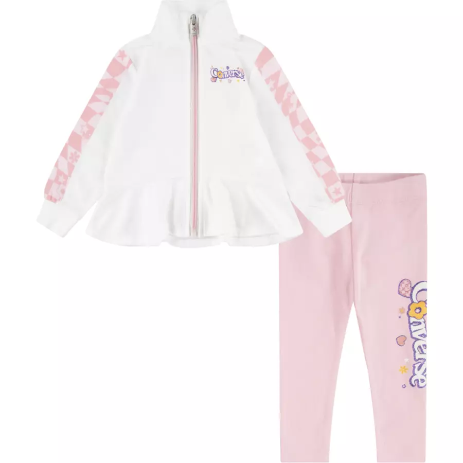 Converse Ruffled Track Jacket and Leggings Set