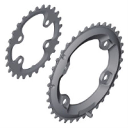 XT M8000 Kettenblätter für 2x11fach  schwarz  36 ZL 96mm