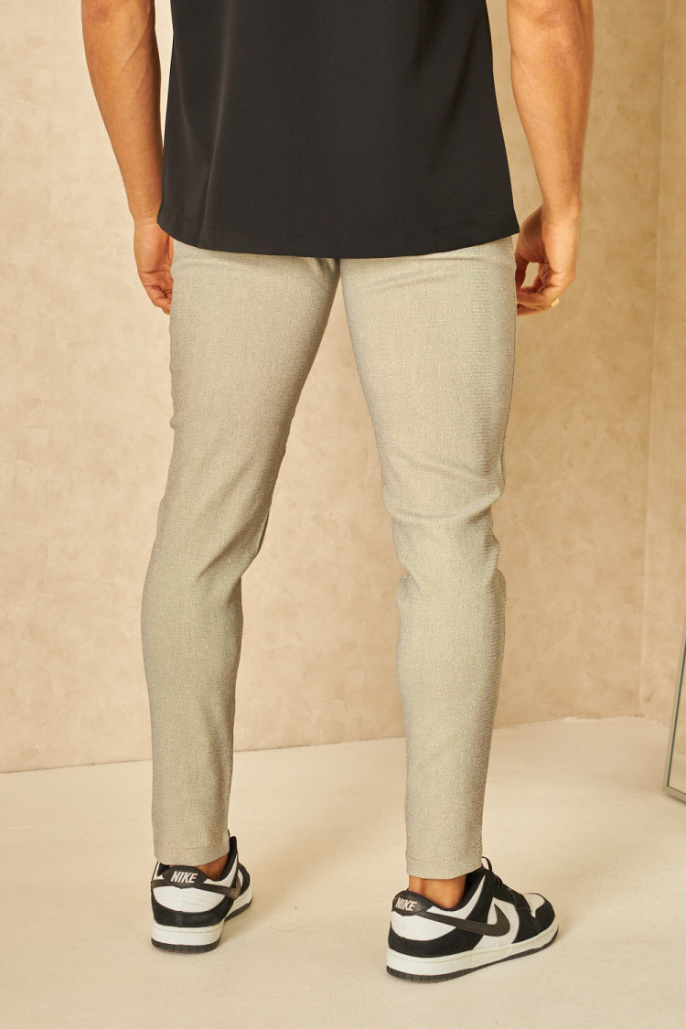 Pantalon chino beige chiné
