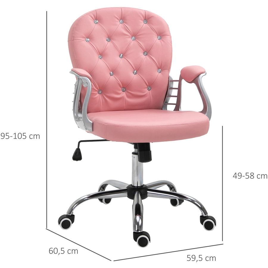 Vinsetto Drehstuhl im eleganten Design rosa