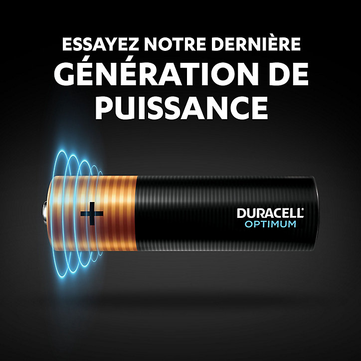 Pile alcaline AA (LR6) Duracell Optimum, lot de 8