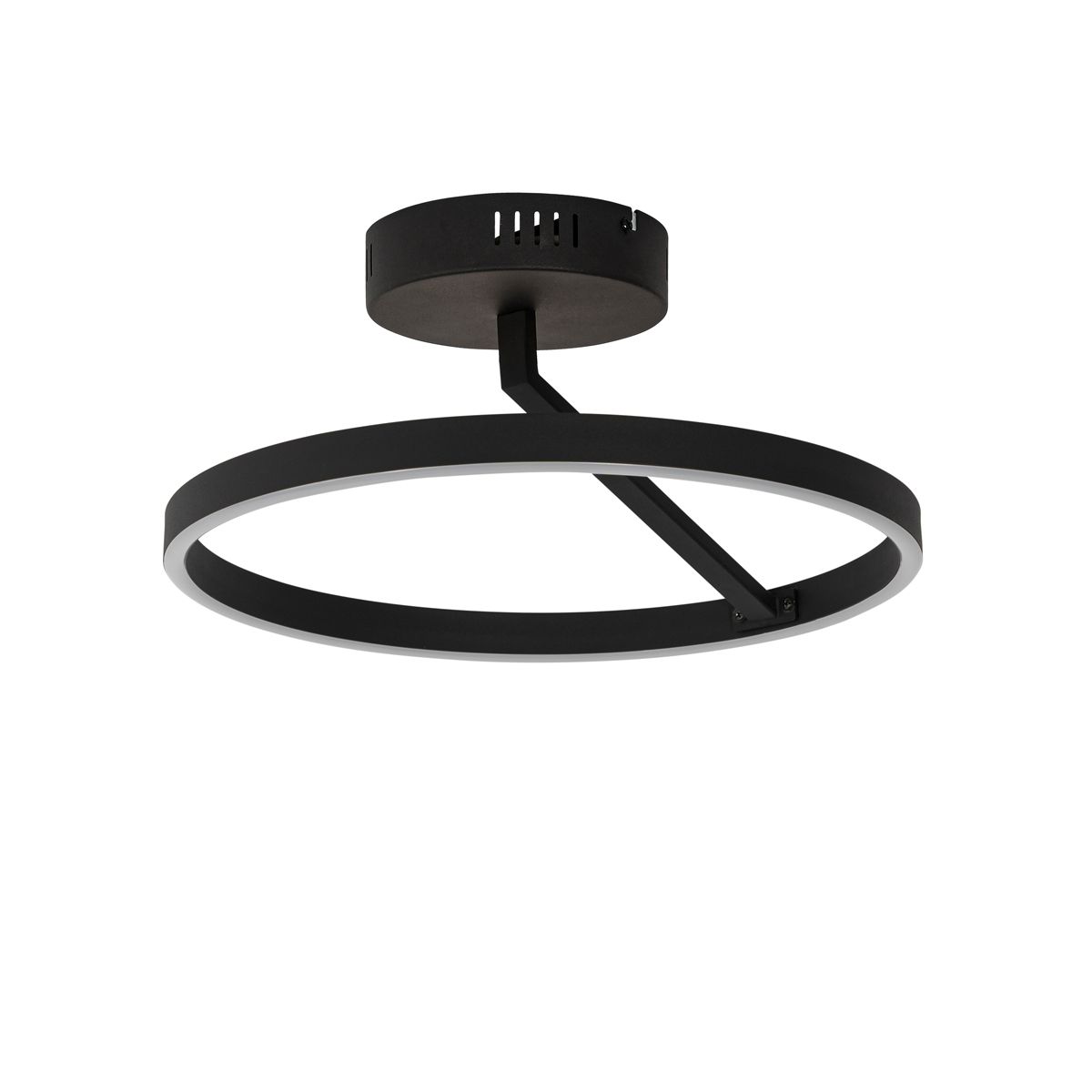 Design plafondlamp zwart incl. LED 3-staps dimbaar - Anello
