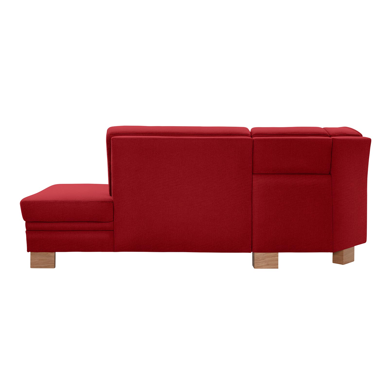 polsterpower Ecksofa - Miro bordeaux - Basismodell - Ottomane rechts