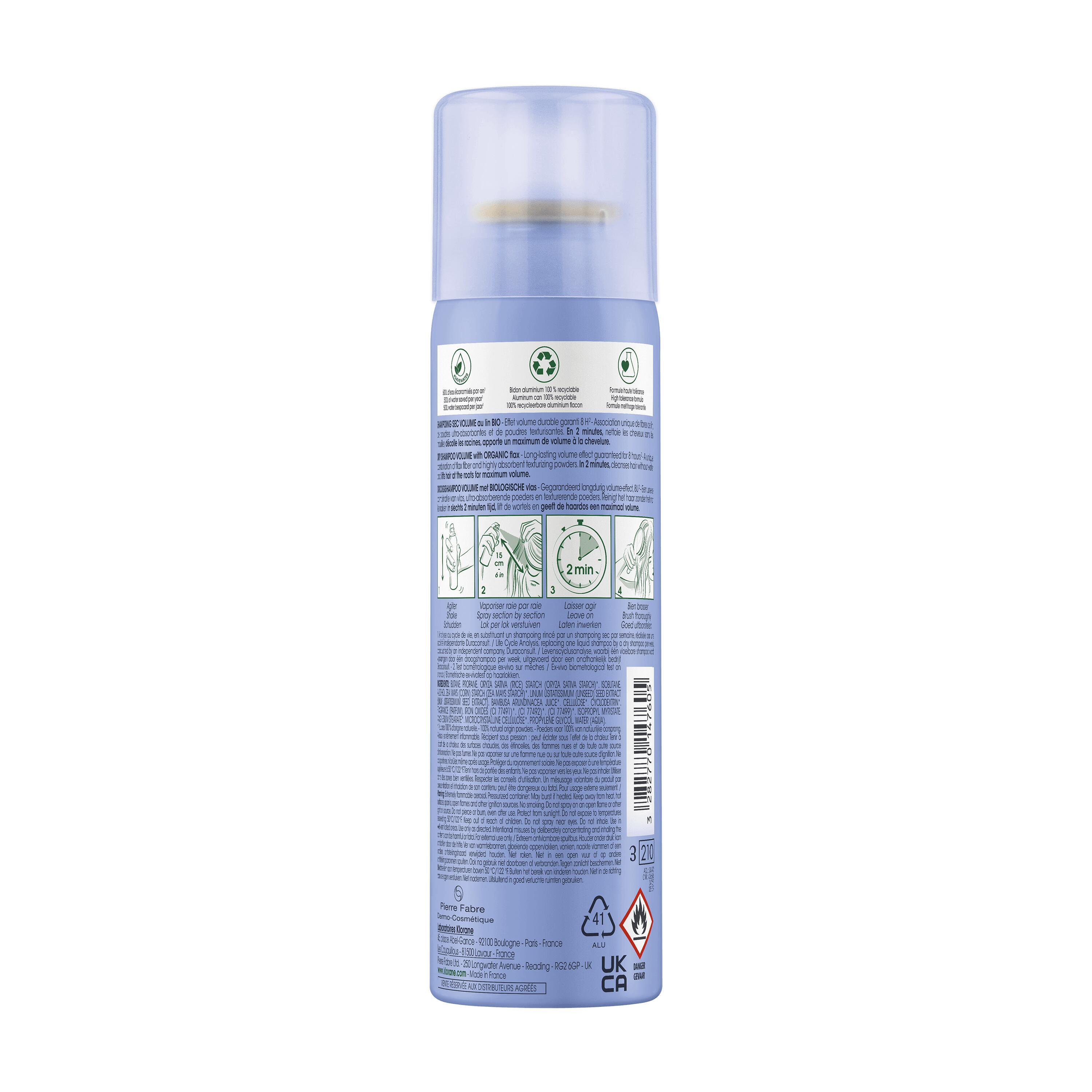 Klorane Trockenshampoo Leinen Spr 150 ml