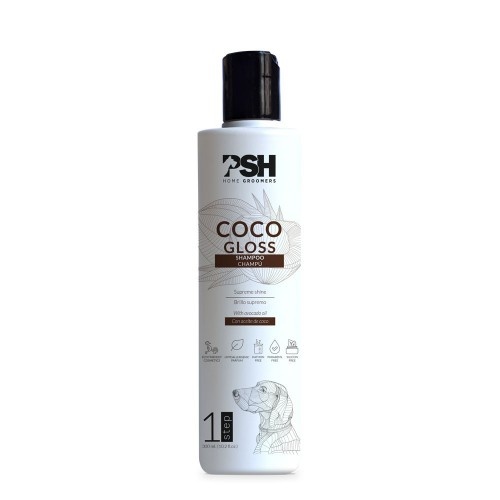 Shampoo PSH COSMETICS Coconut Gloss com aroma de coco para cães