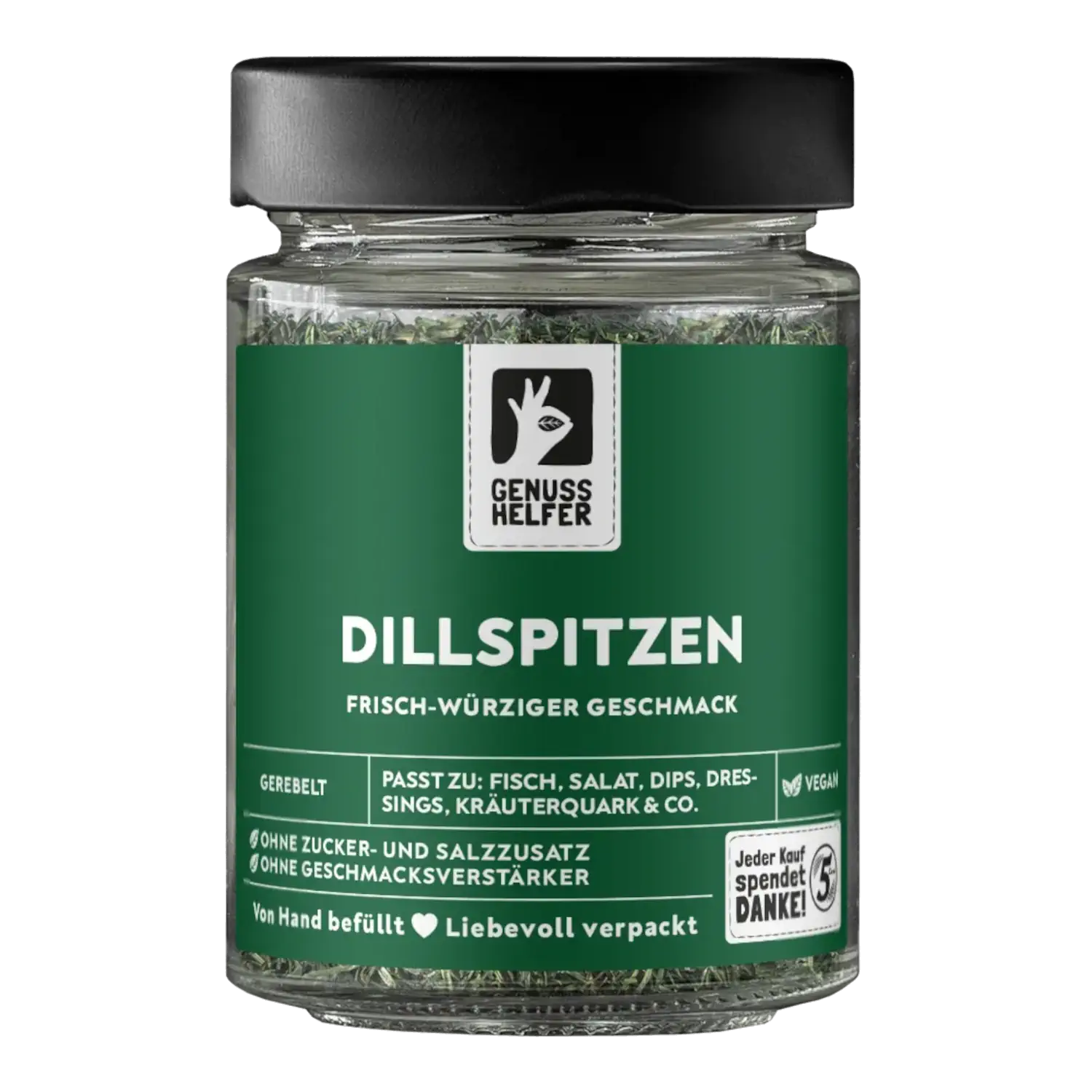 Dillspitzen, gerebelt, im Glas