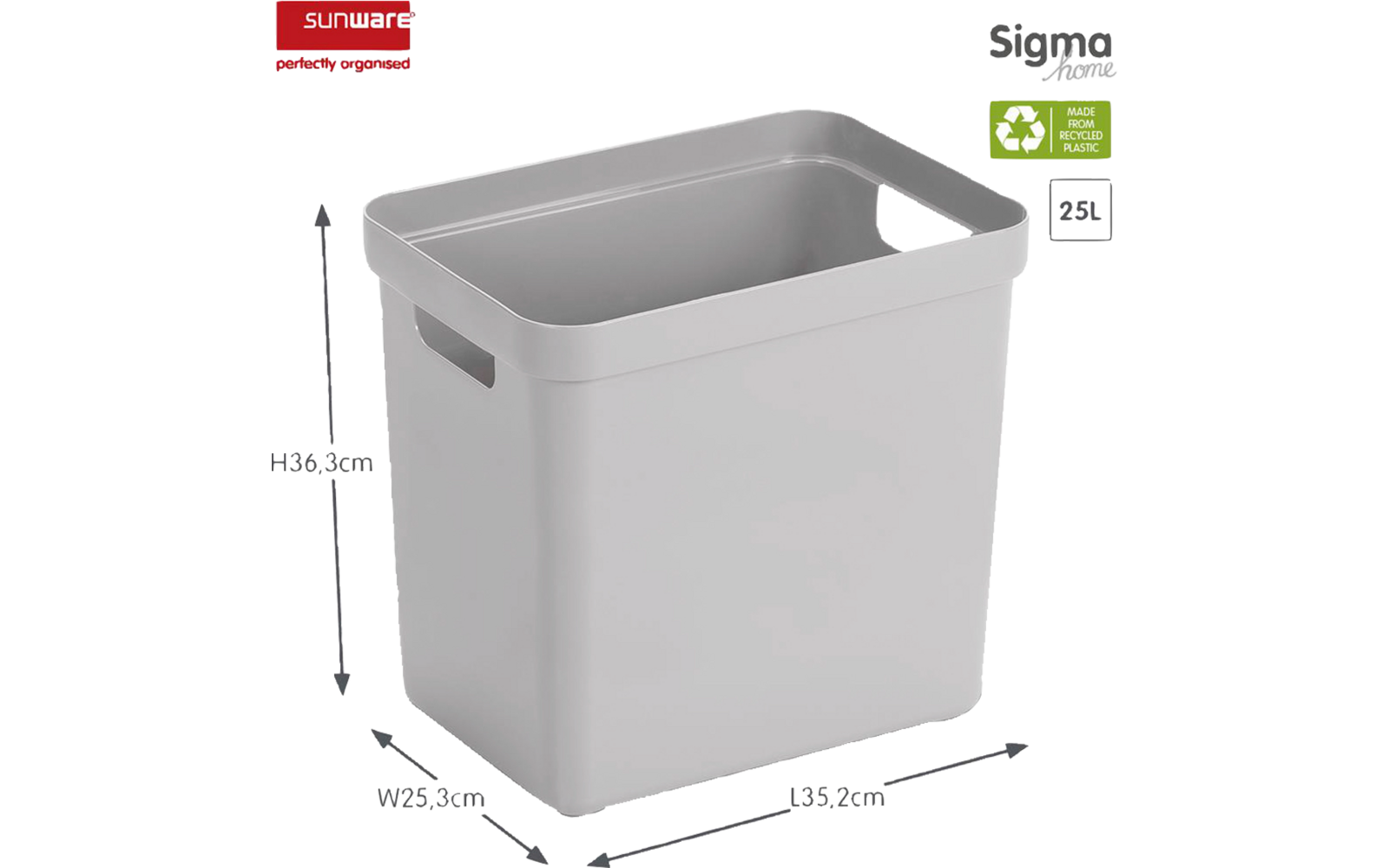 Sunware Sigma home Aufbewahrungsbox 25 Liter grün