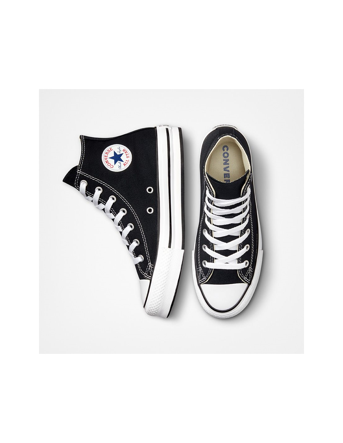 converse sneakers compensées montantes femme eva lift hi noir