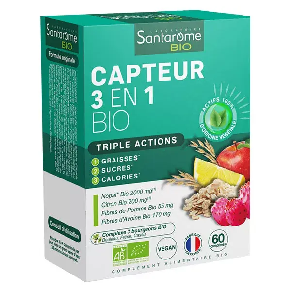 Santarome Bio 3 em 1 - Redutor de Gordura Corporal - 60 comprimidos