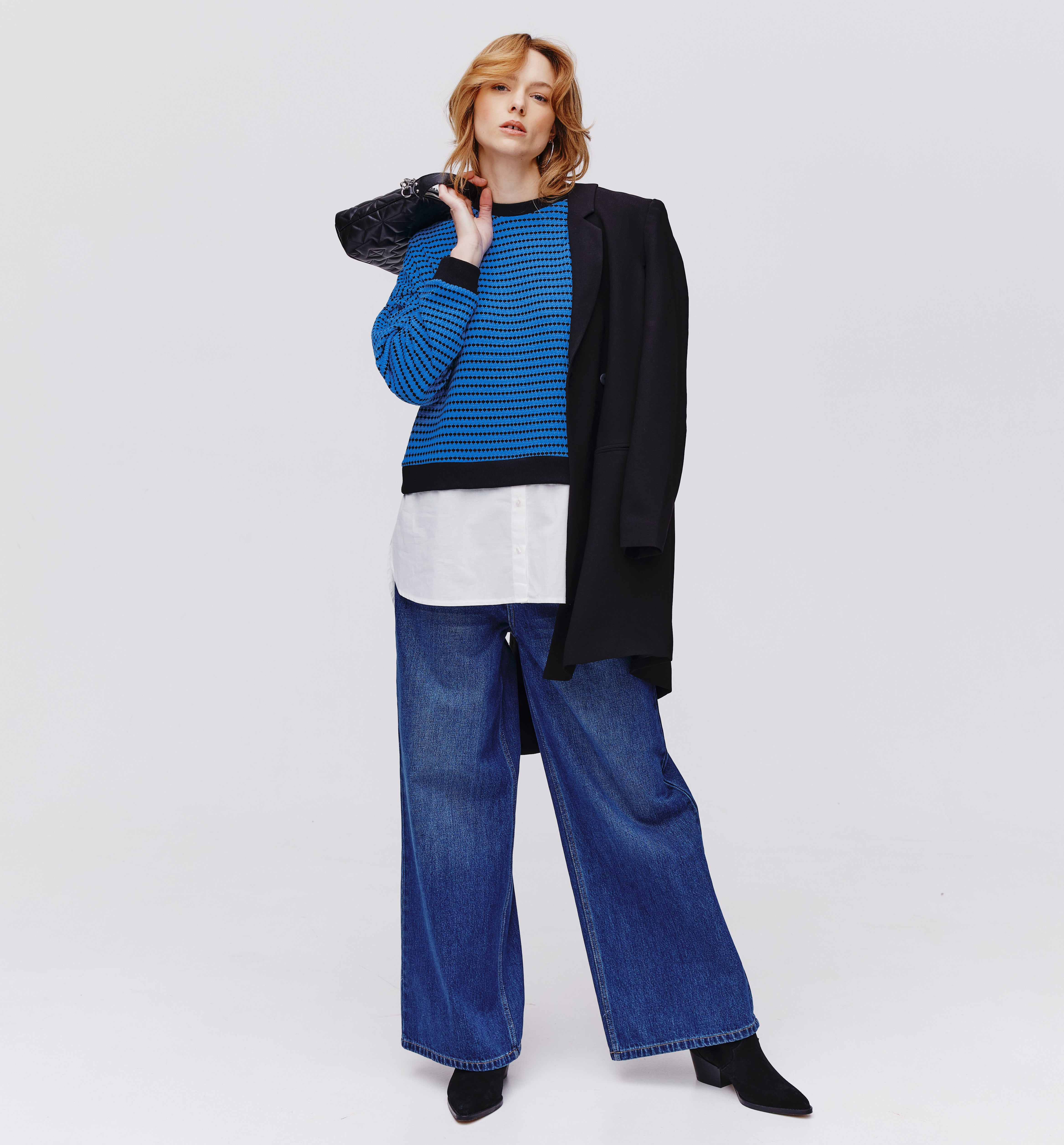 Sweat effet superposé Femme - Imprimé multicolore