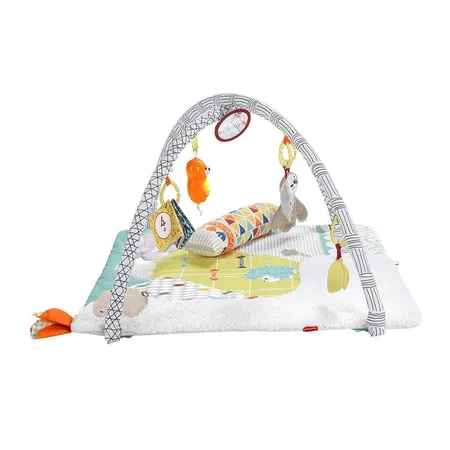 Fisher-Price 5-Sinnes Spieldecke, Krabbeldecke mit Spielbogen