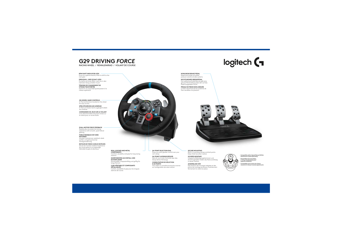 Logitech - G29 Driving Force PS3/PS4/PS5 + Astro A10 Bundle