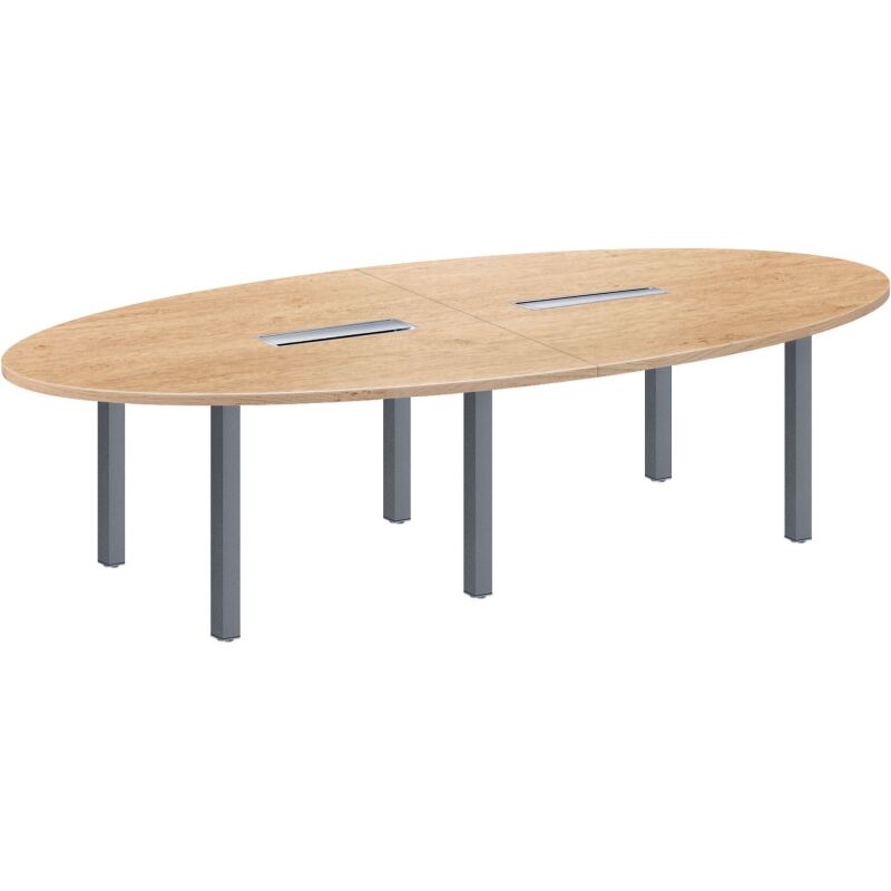 Table de réunion modulable  Eden L 280 x P 140 cm piètement métal 12 personnes