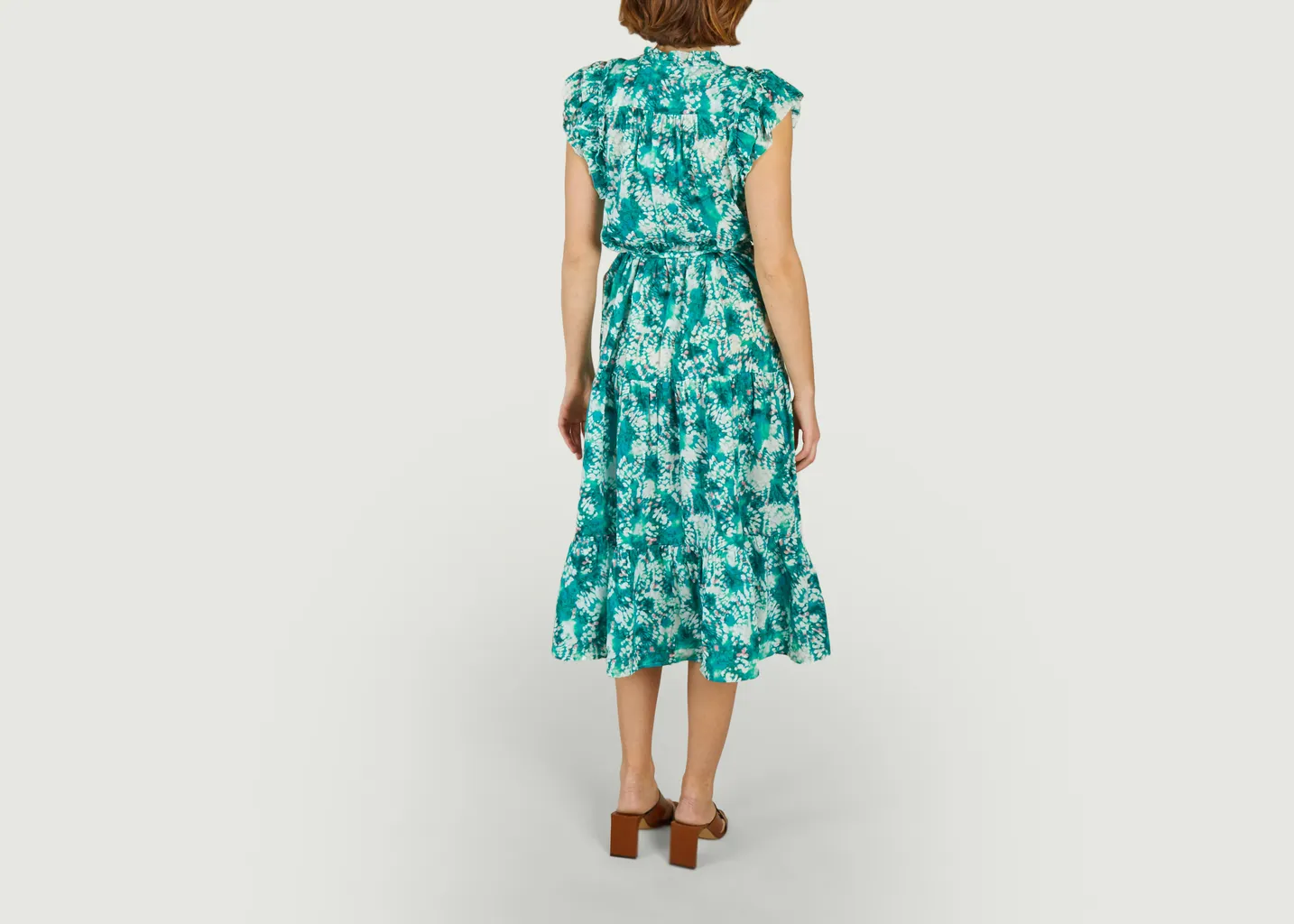 Robe midi imprimée en coton Calipso Suncoo