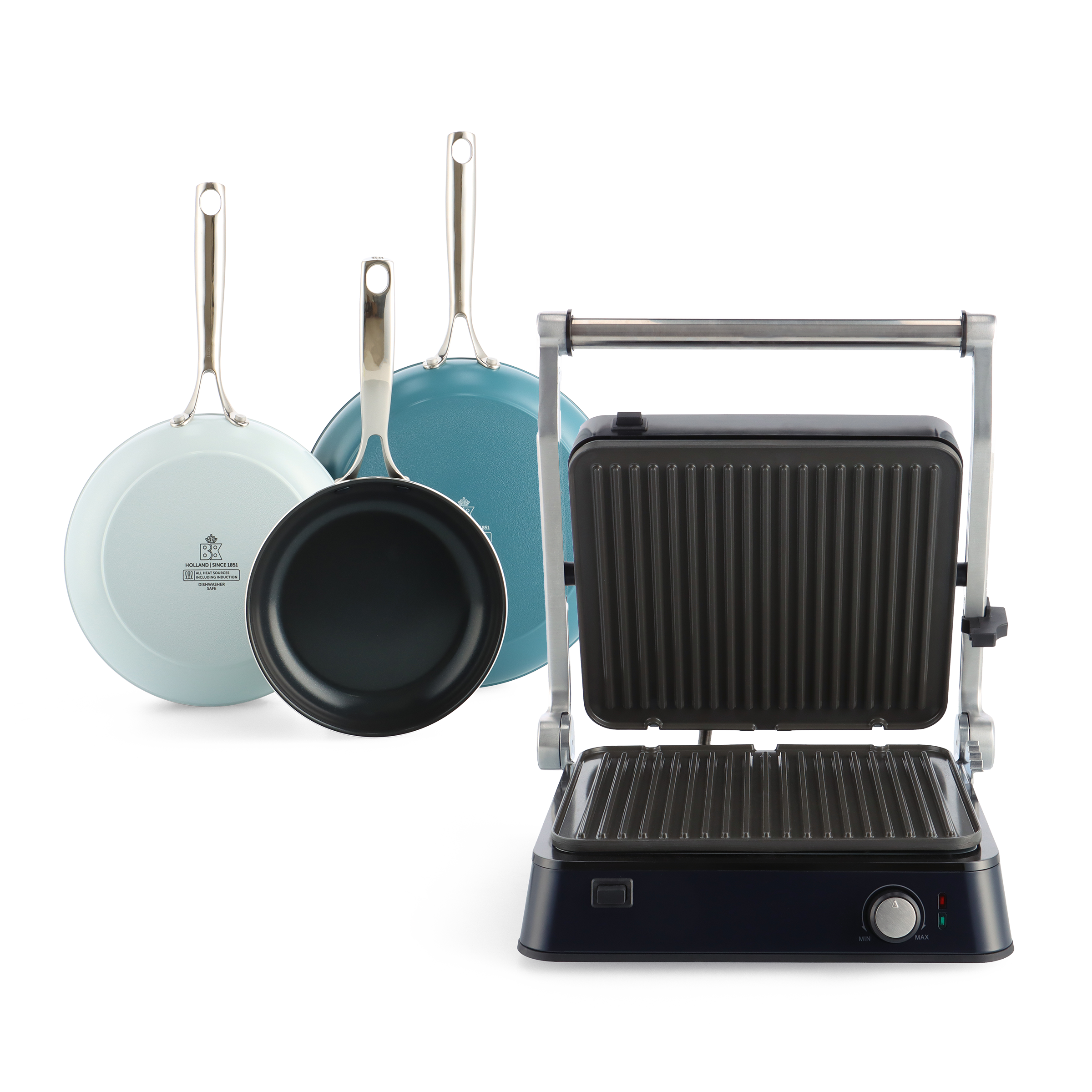 Combi Deal: Sky 3-delige Pannenset   Connect Contactgrill