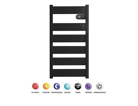 HJM - Radiateur sèche-serviettes inertie céramique 500w anthracite