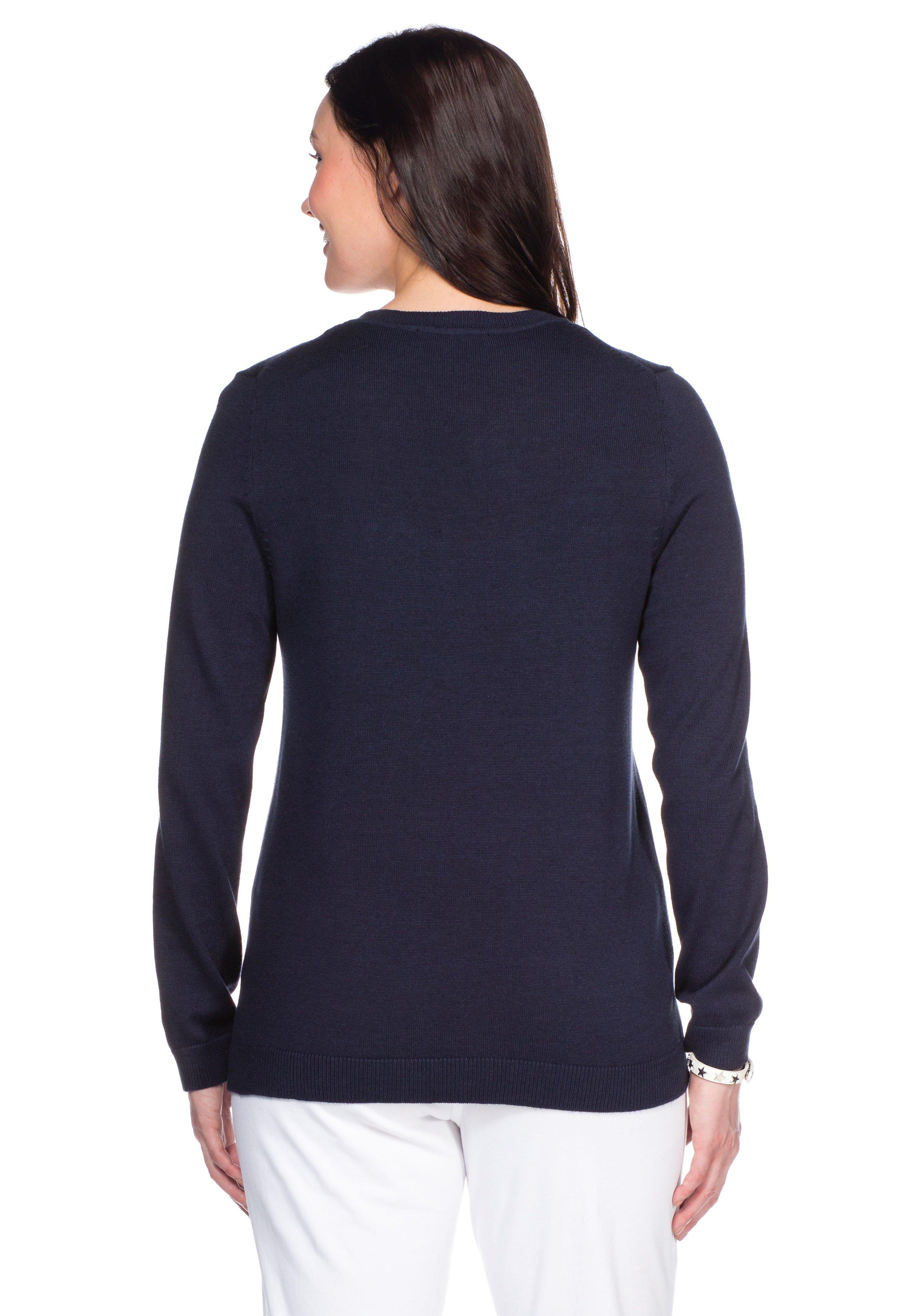 Pullover aus Feinstrick mit Rundhalsausschnitt