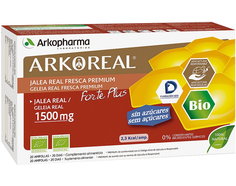 SUPLEMENTO ARKOREAL GELEIA REAL 1500 MG 20 AMPOLAS