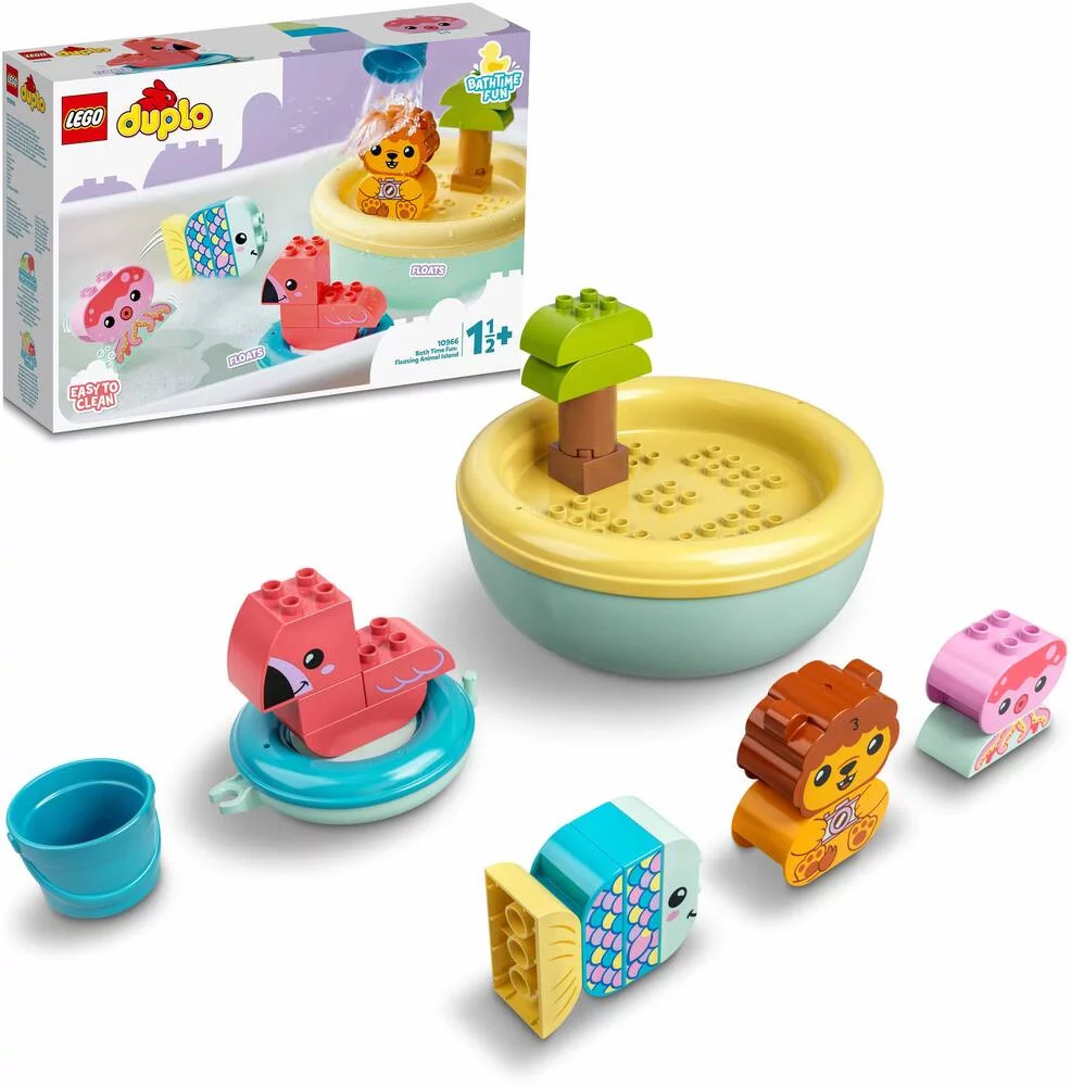 LEGO®DUPLO 10966 - JOUET DE BAIN : L’ILE FLOTTANTE DES ANIMAUX