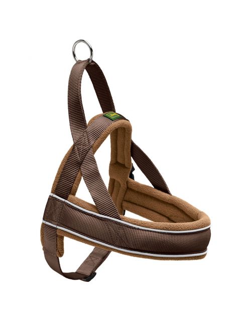 Hunter Harnas Norweger Racing Nylon Bruin&Cognac - Hondenharnas