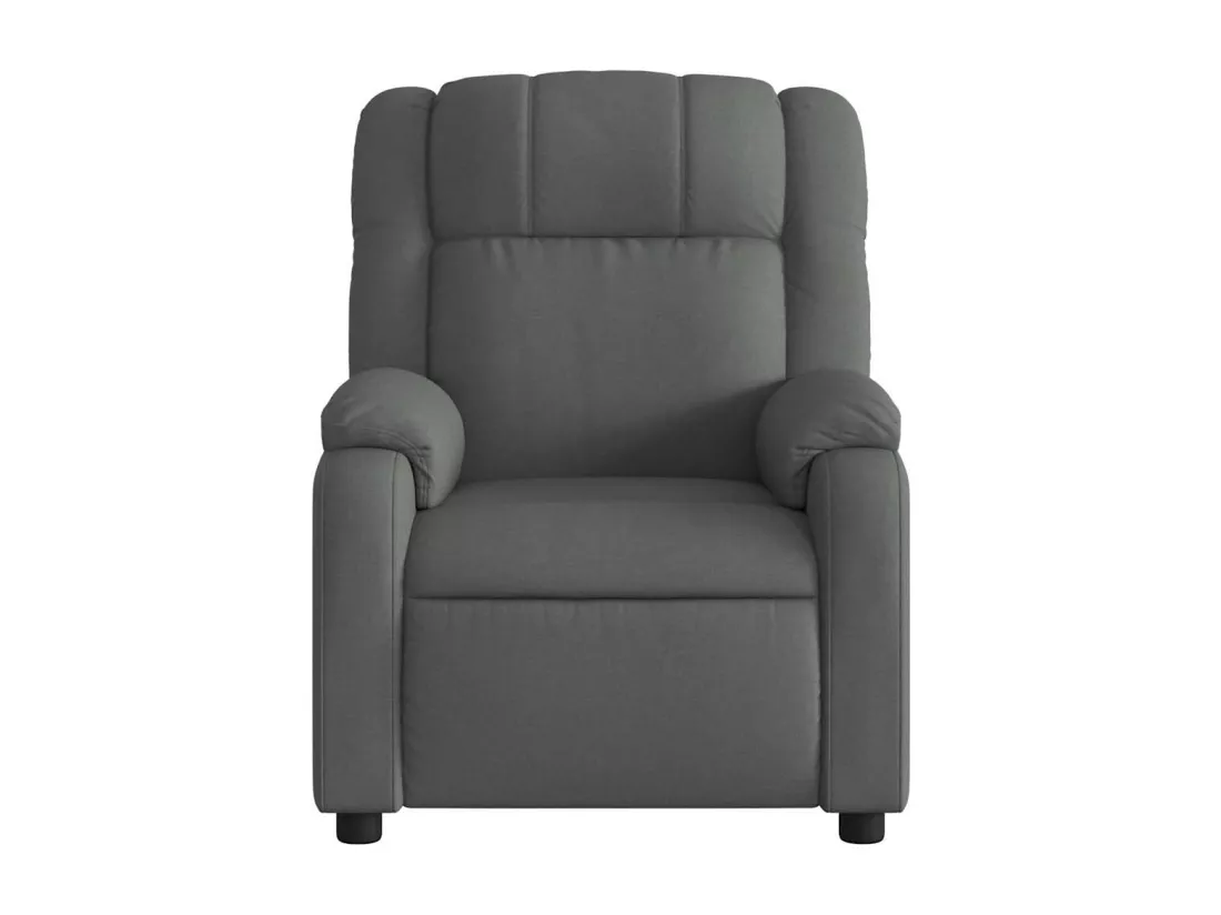 Fauteuil massant inclinable Gris foncé Tissu