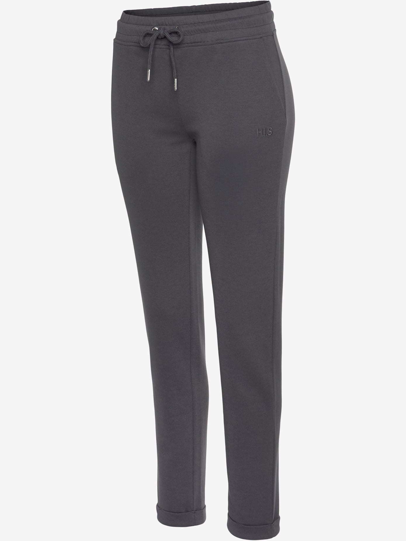 Pantalon basique avec petit logo brodé