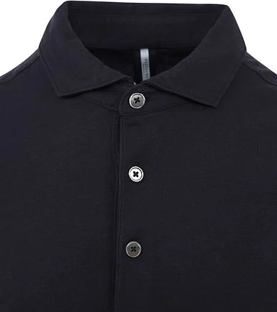 Profuomo Longsleeve Polo Navy Melange PP2J00001B kopen