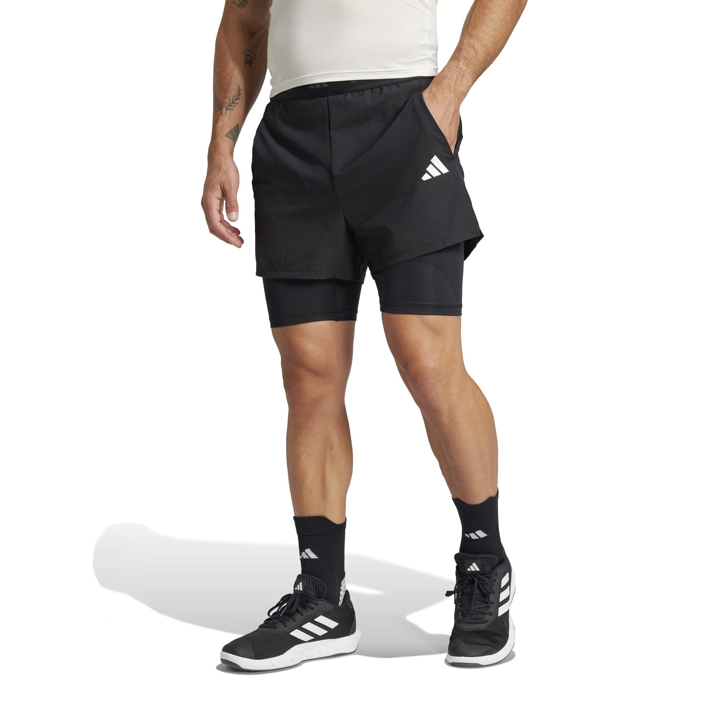 adidas Gym 2 in 1 Shorts Mens