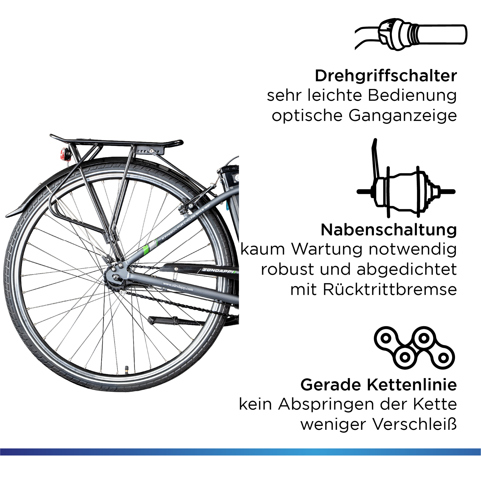 Zündapp Green 3.7 E Bike Damenfahrrad 28 Zoll mit Nabenschaltung 7 Gang anthrazit