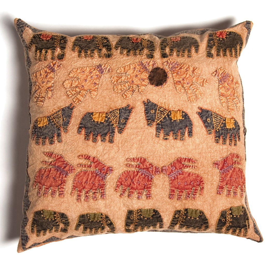 Kissenhülle 'Elefant', beige, L 60 cm, B 60 cm von fischer's lagerhaus