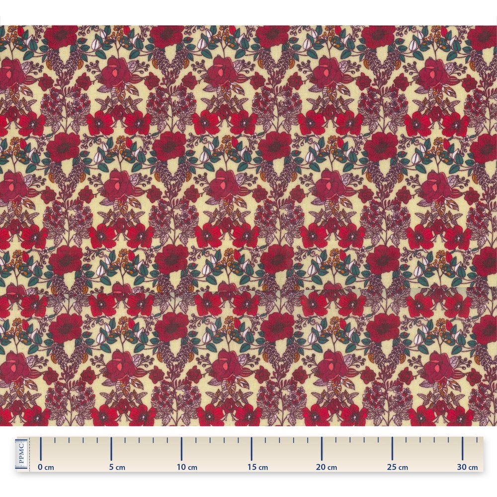 Tissu Enduit Au Mètre Coquelicot