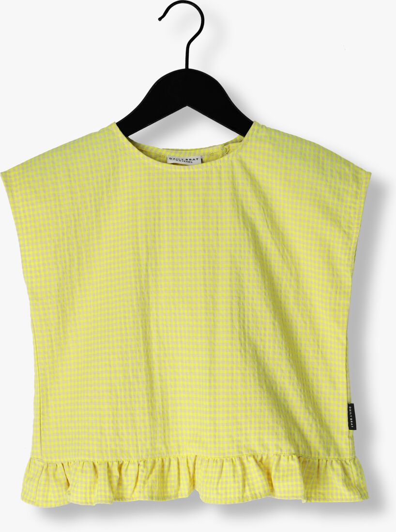 DAILY BRAT gele daily brat top chloe checked top