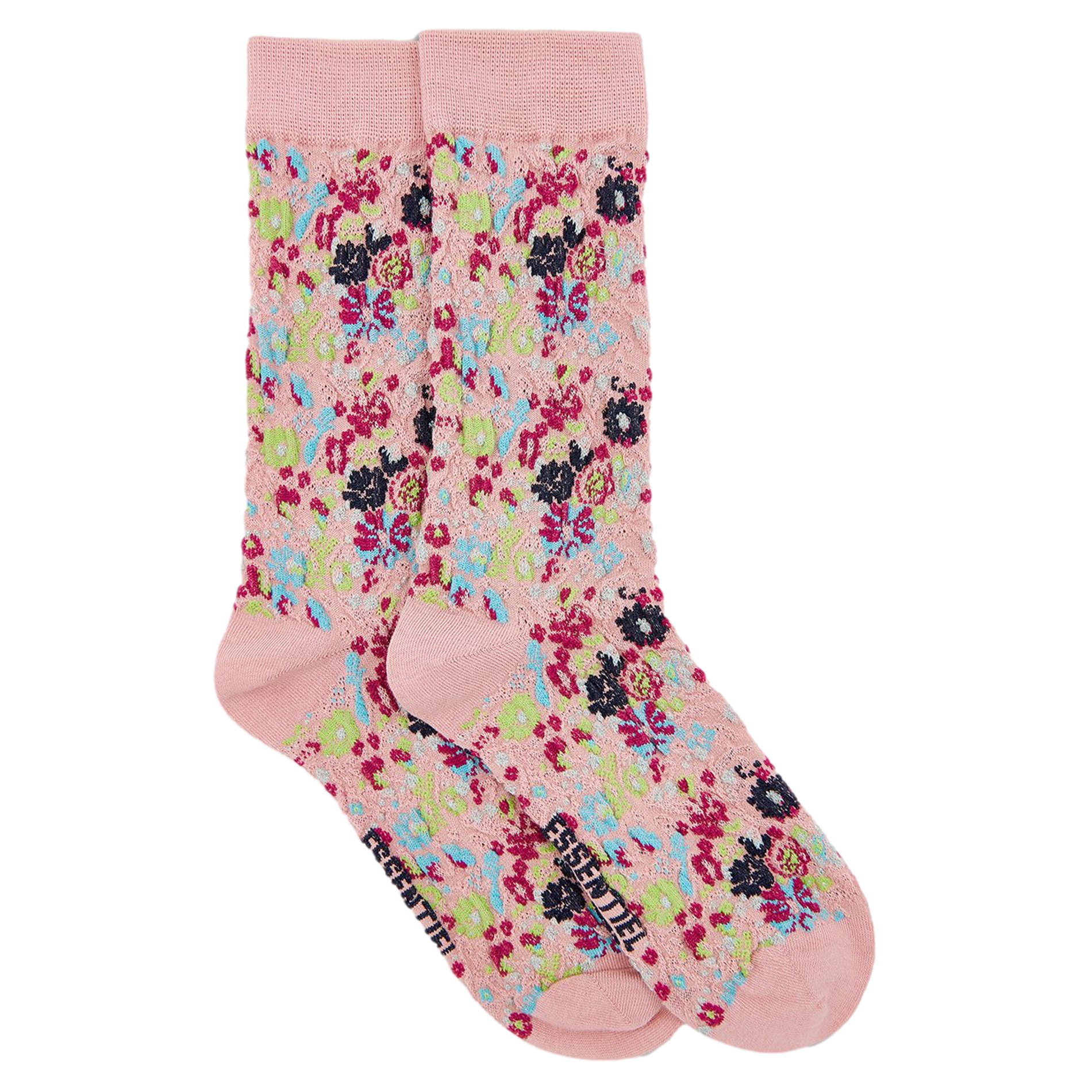 GUNGLE - Chaussettes jacquard en coton mélangé | Rose
