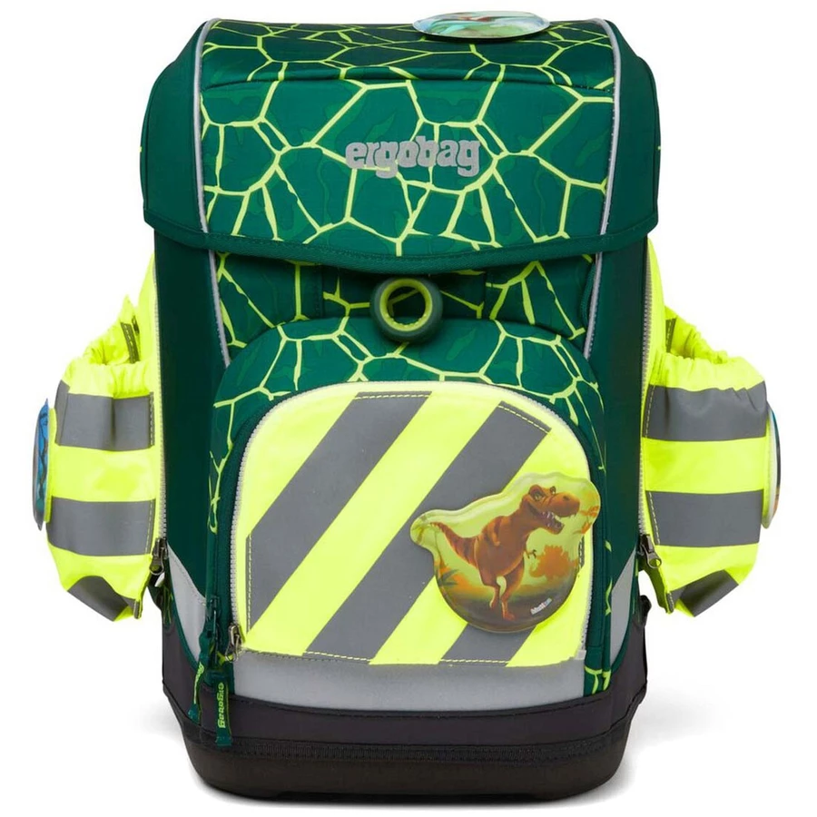 Ergobag Zubehör PackCuboCubo Light - Seitentaschen Zip-Set mit Reflektorstreifen gelb
