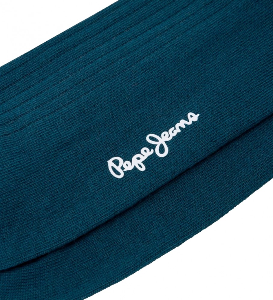 Pacote com 3 pares de meias Pepe Jeans com detalhes verdes.