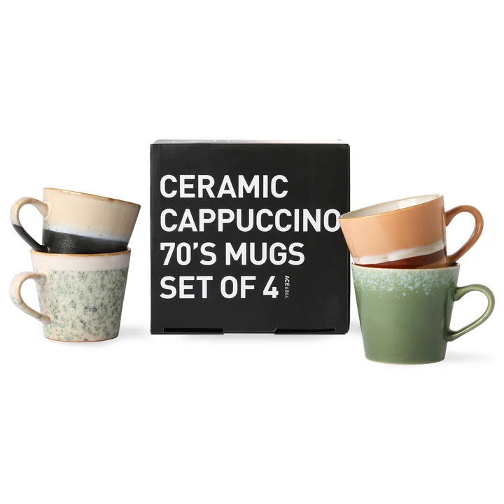 HKliving - 70's Espressobecher, lungo, expression (2er-Set)
