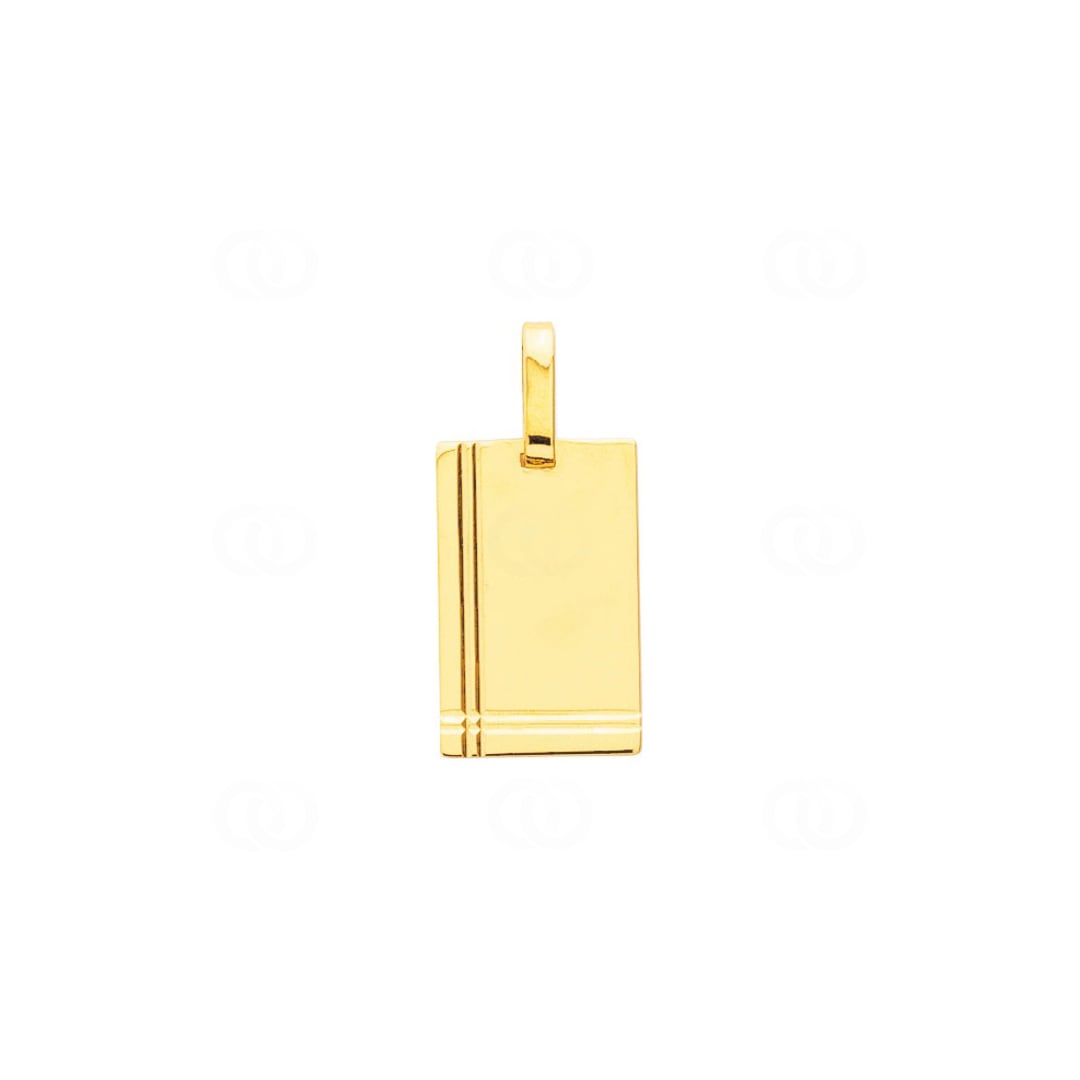 Plakette 750/18 K Gelbgold 16x24mm