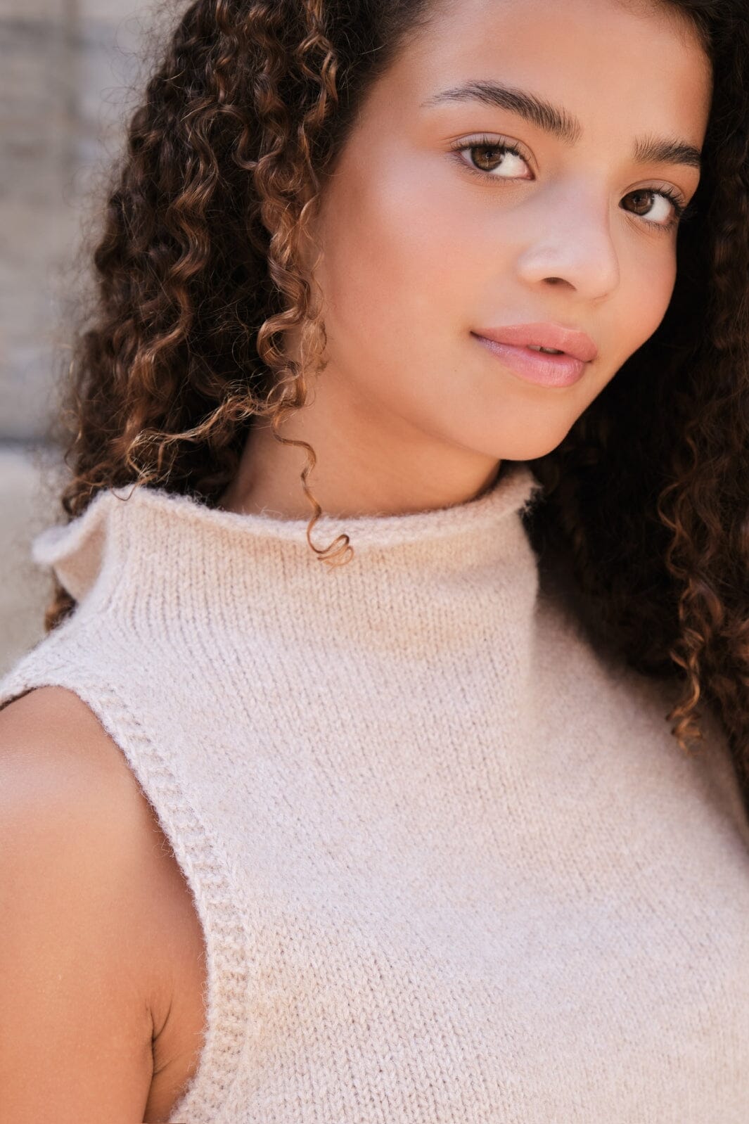 Neo Noir Odelia Knit Top sand