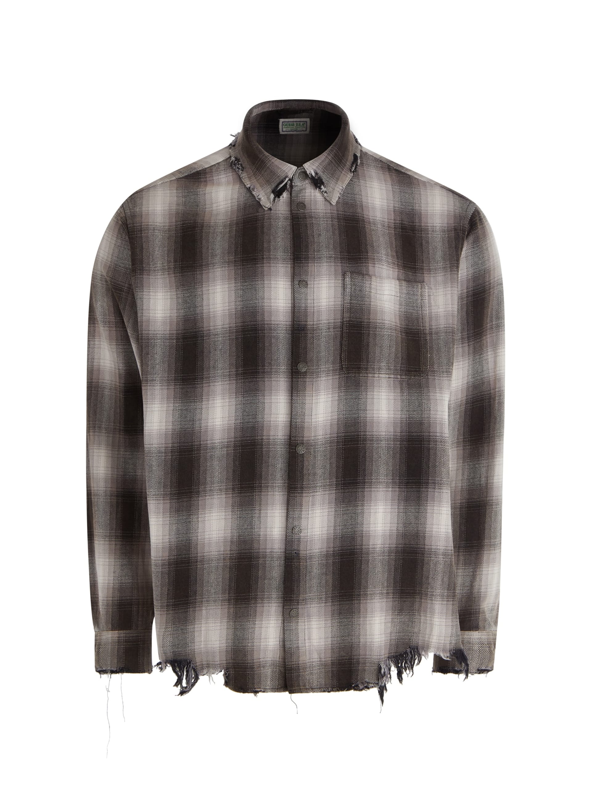 camisa de flanela desgastada