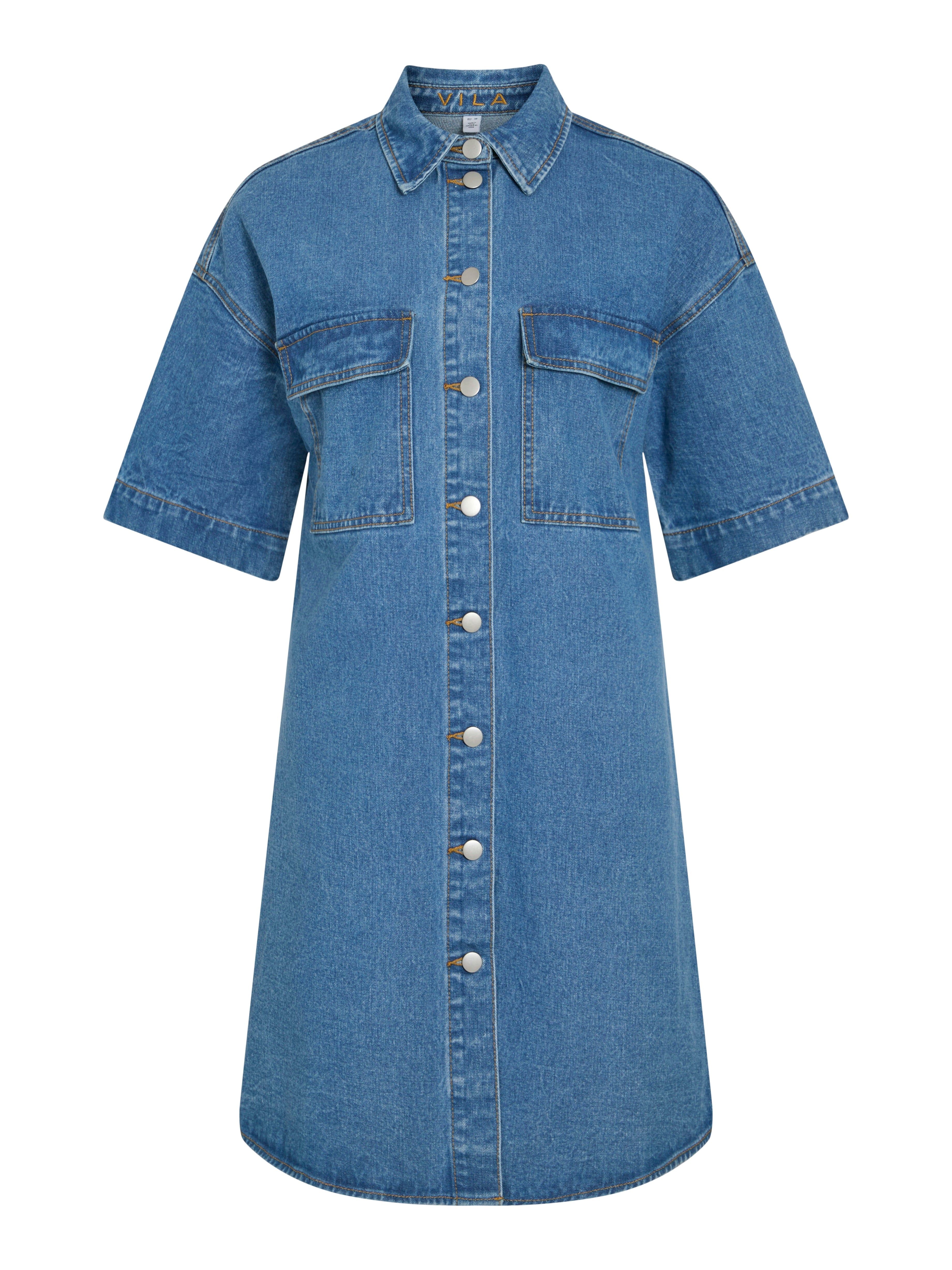 Vila  Vimaya denimkjole - Medium Blue Denim