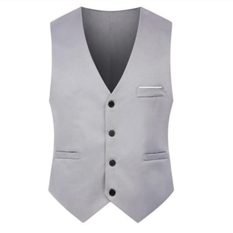 YIKES - V-hals effen enkelrijgs vest