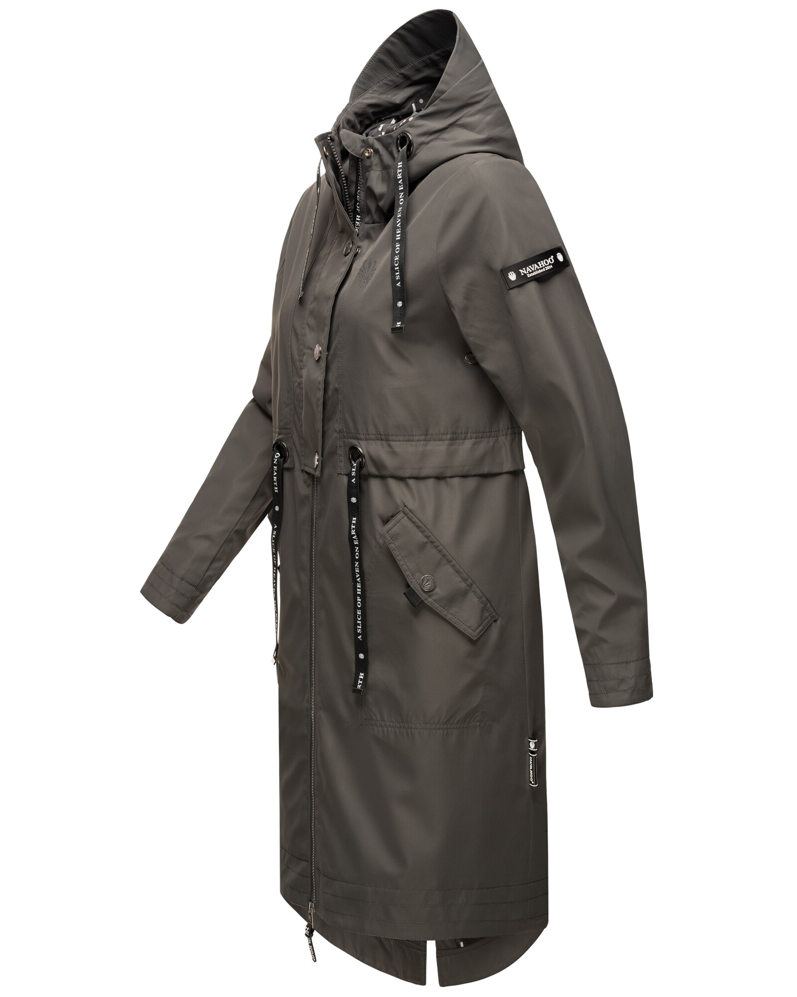 NAVAHOO Damen Modischer Funktionsparka Übergangs Outdoorjacke mit Kapuze Josinaa