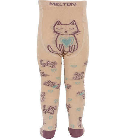 Melton Strumpfhosen - Wolle - CAT Love - Ivory Cream