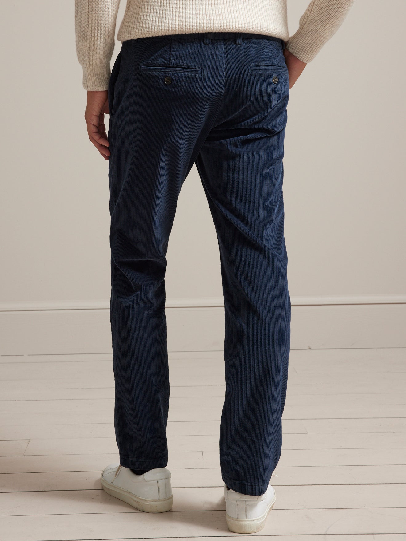 Pantalon taille élastiquée velours grosses côtes homme
