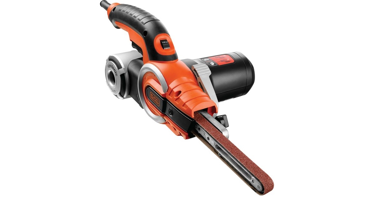 BLACK+DECKERKA902EK-QS Powerfile Bandschuurmachine  (Oranje/zwart, Incl. 3 schuurarmen)