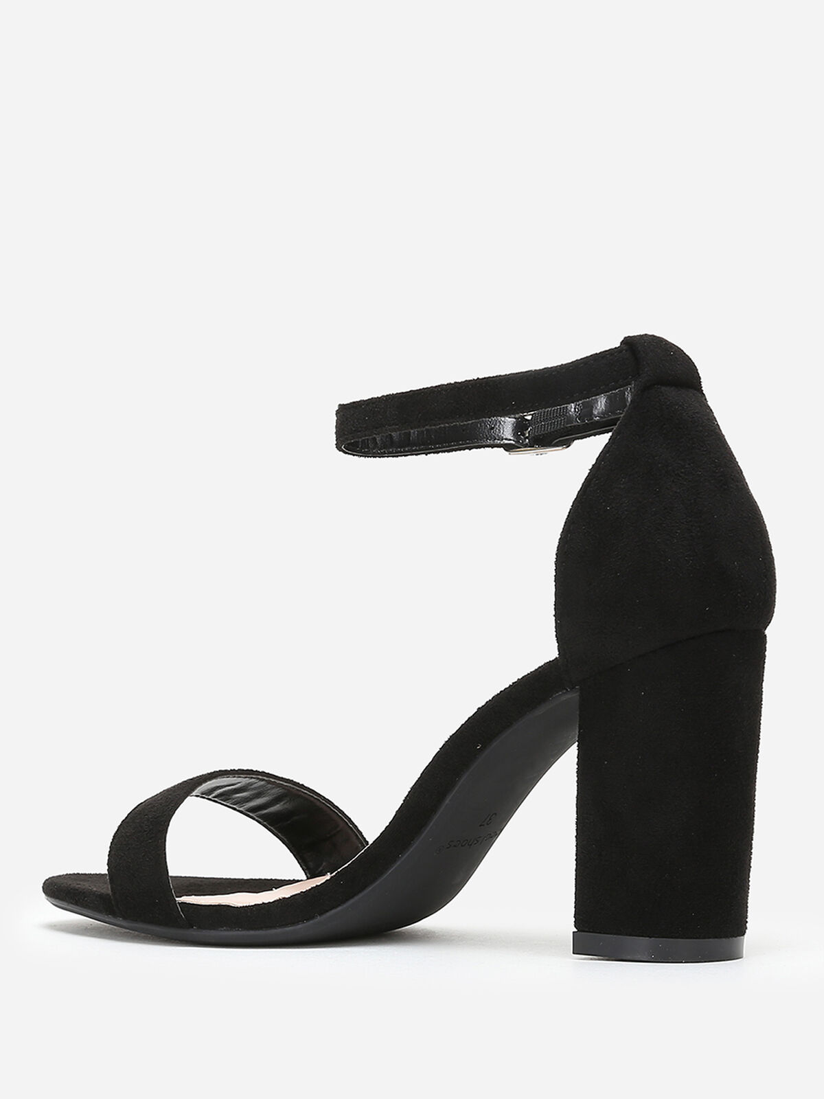 Sandales à brides et talon carré- Noir