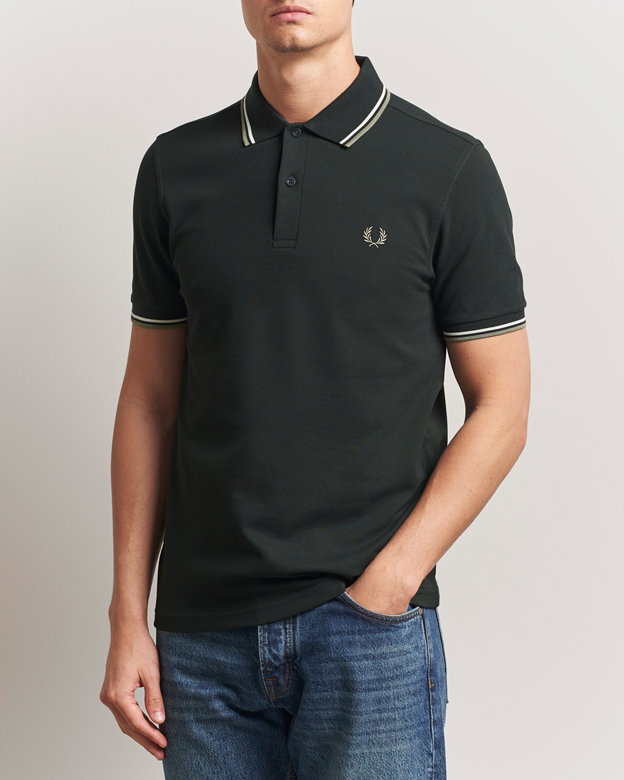 Fred Perry Twin Tipped Polo Shirt Night Green